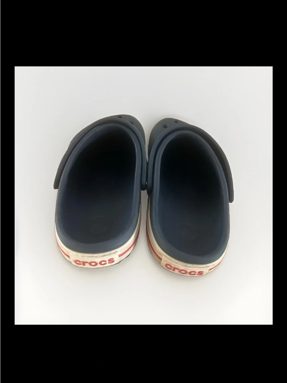 Pre-owned Kids Navy Slip-On Clog Shoes Size 3J